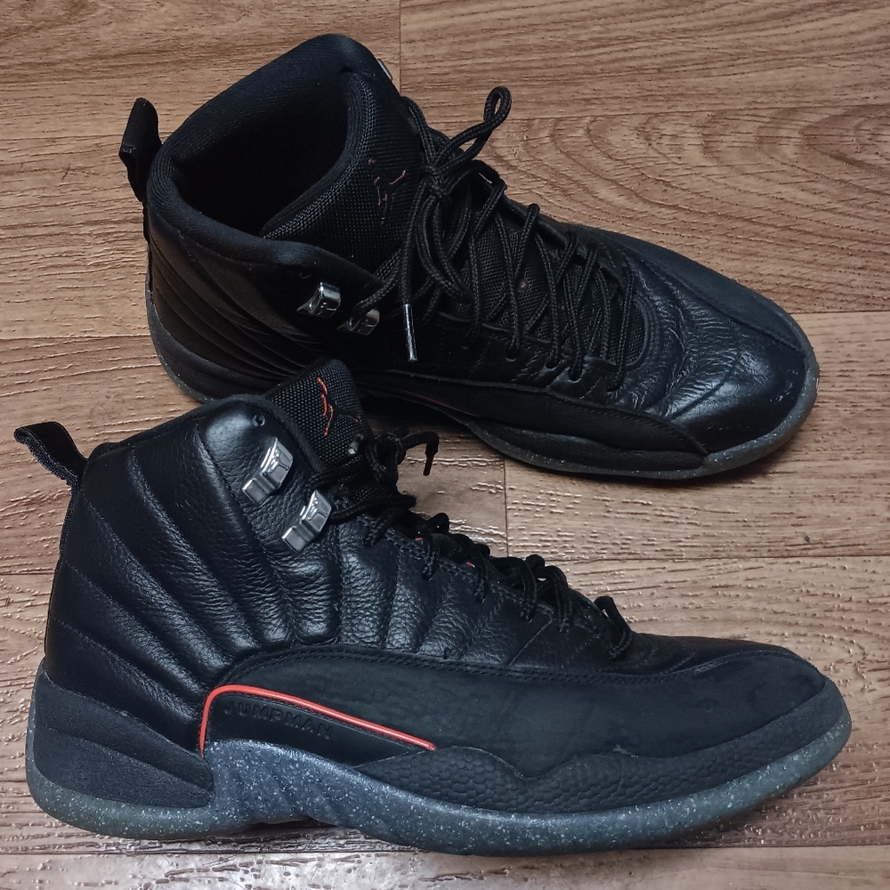 NIKE AIR JORDAN 12 Retro “Utility” Black/Bright Crimson (DC1062-006)Men’s SZ 8.5
